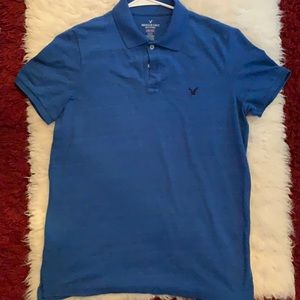American eagle blue short sleeve shirt